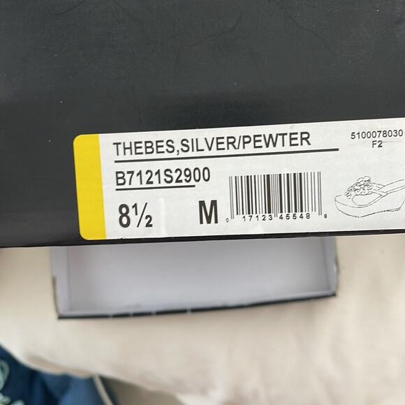 Carlos Santana Silver Embellished Platform Sandal, Size 8.5M - Picture 11 of 12